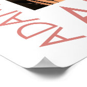 Bold Poppy Bouquet – Red, White & Orange Floral ポスター (角)