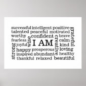 Bold Positive Thinking I AM Affirmations ポスター (正面)
