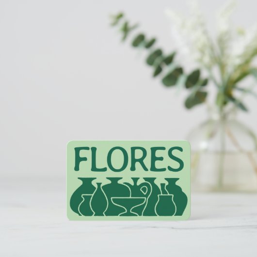 Bold Pottery Vase Silhouette Design 名刺 (スタンド正面)