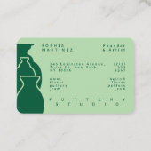 Bold Pottery Vase Silhouette Design 名刺 (裏面)