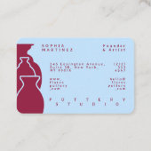 Bold Pottery Vase Silhouette Design 名刺 (裏面)