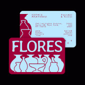 Bold Pottery Vase Silhouette Design 名刺