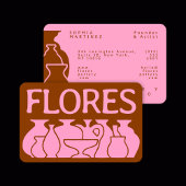 Bold Pottery Vase Silhouette Design 名刺