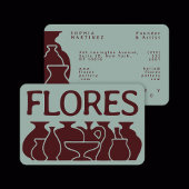 Bold Pottery Vase Silhouette Design 名刺