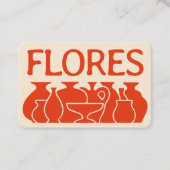 Bold Pottery Vase Silhouette Design 名刺 (正面)