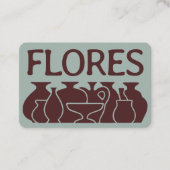 Bold Pottery Vase Silhouette Design 名刺 (正面)