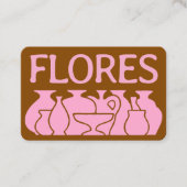 Bold Pottery Vase Silhouette Design 名刺 (正面)