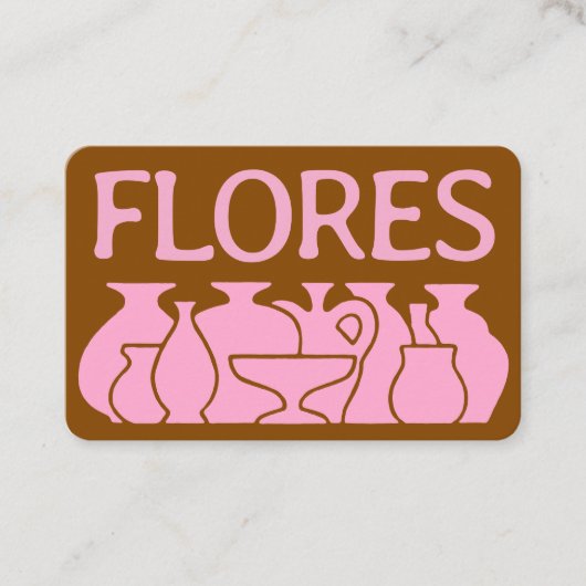 Bold Pottery Vase Silhouette Design 名刺 (正面)