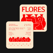Bold Pottery Vase Silhouette Design Business Card スクエア名刺
