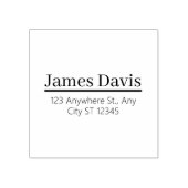 Bold Professional Serif Address Stamp ラバースタンプ (インプリント)