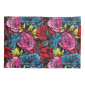 Bold Punk Blooms Floral  枕カバー (裏面)