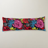 Bold Punk Blooms Floral Body Pillow ボディピロー (裏面)