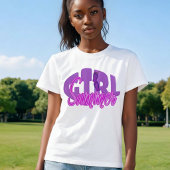 Bold Purple Lettering Beach Summer Wear Tシャツ