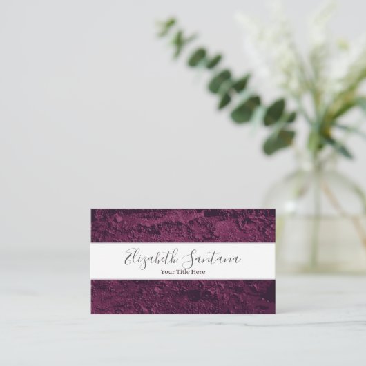 Bold Purple Rock Texture 名刺 (スタンド正面)