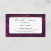 Bold Purple Rock Texture 名刺 (裏面)