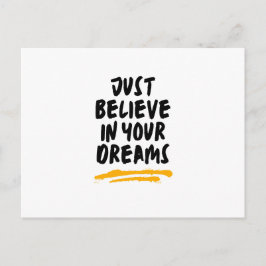 Bold Quote for Dreamers Minimalist Inspiration Big シーズンポストカード