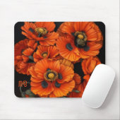 Bold Radiant Beauty Orange Poppy Floral Art マウスパッド (マウス)