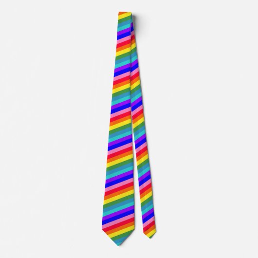 Bold Rainbow Stripes necktie ネクタイ (正面)