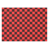 Bold Red and Black Checkered Pattern Design テーブルクロス (正面(横))