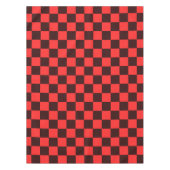 Bold Red and Black Checkered Pattern Design テーブルクロス (正面)