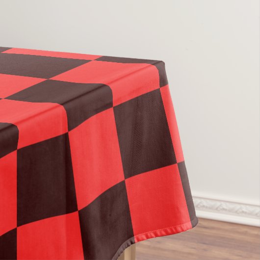 Bold Red and Black Checkered Pattern Design テーブルクロス (インサイチュ)
