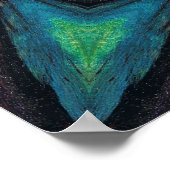 Bold Red and Black Kaleidoscope Flower Mandala ポスター (角)