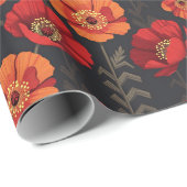 Bold Red and Orange Poppy ラッピングペーパー (ロールコーナー)