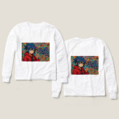Bold Red Anime USA Graphic T-Shirt (デザイン 正面＆背面)
