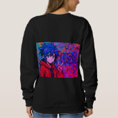 Bold Red Anime USA Graphic T-Shirt スウェットシャツ (裏面)