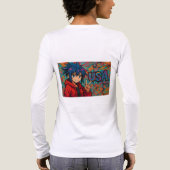 Bold Red Anime USA Graphic T-Shirt トライブレンドＴシャツ (背面)
