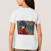 Bold Red Anime USA Graphic T-Shirt トライブレンドＴシャツ (裏面)