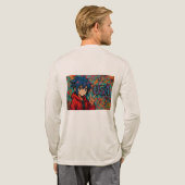 Bold Red Anime USA Graphic T-Shirt トライブレンドＴシャツ (背面全体)