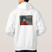 Bold Red Anime USA Graphic T-Shirt パーカ (裏面)