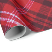 Bold Red Black and White Tartan Plaid ラッピングペーパー (ロールコーナー)