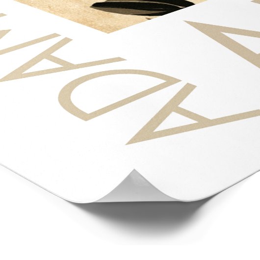 Bold Red & Black Retro Poppies Floral ポスター (角)