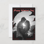 Bold Red & Black Valentine’s Day Photo Card (正面)