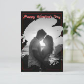 Bold Red & Black Valentine’s Day Photo Card (スタンド正面)