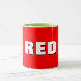 Bold Red Coffee Mug - Classic Ceramic Cup ツートーンマグカップ