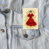 Bold Red Design with Contrasting Shoe Detail 缶バッジ (インサイチュ)