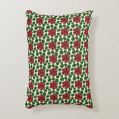 Bold Red Floral Seamless Pattern   アクセントクッション (正面(垂直))