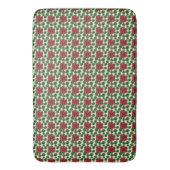 Bold Red Floral Seamless Pattern   バスマット (正面縦)