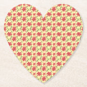 Bold Red Floral Seamless Pattern   ペーパーコースター (正面)