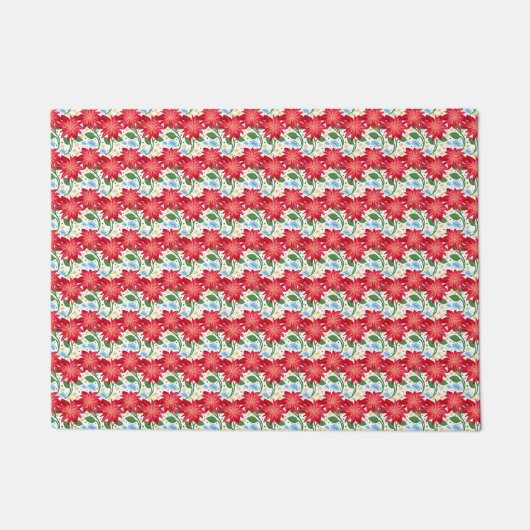 Bold Red Floral Seamless Pattern | Colorful  ドアマット (正面)
