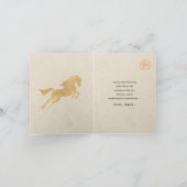 Bold Red & Gold Galloping Spirit Horse Year 2026 シーズンカード (内部)