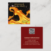 Bold Red Gold Wave Abstrac – Creative Entrepreneur スクエア名刺 (正面/裏面)