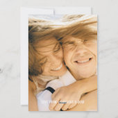 Bold Red Hand-drawn Stripe Photo Christmas シーズンカード (裏面)