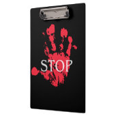 Bold Red Handprint "STOP" Warning Symbol – Activis クリップボード (左)