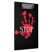 Bold Red Handprint "STOP" Warning Symbol – Activis クリップボード (右)