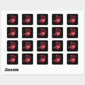 Bold Red Handprint "STOP" Warning Symbol – Activis スクエアシール (シート)