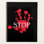 Bold Red Handprint "STOP" Warning Symbol – Activis プランナー手帳 (正面)